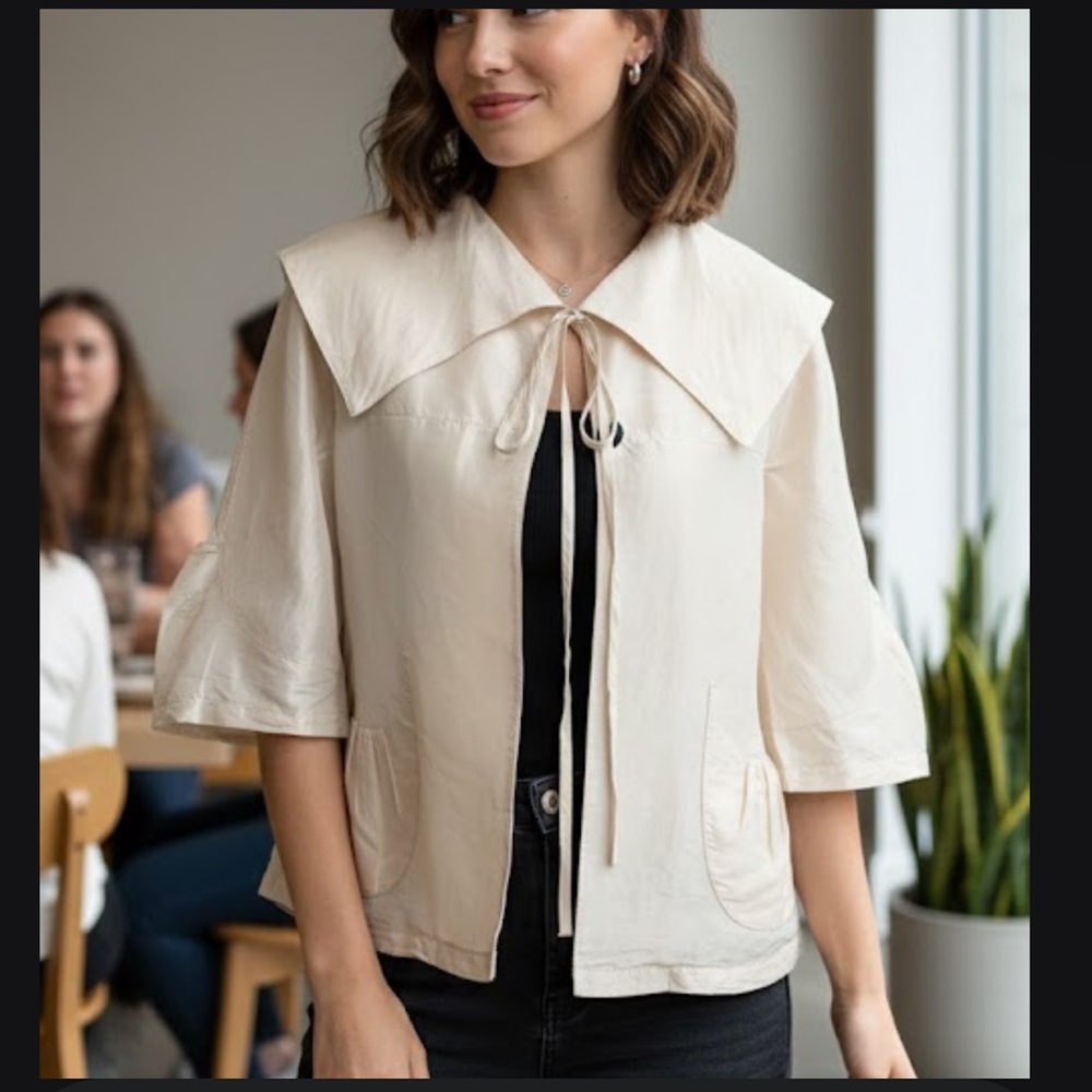 ANI ALVAREZ CALDERÓN 100% Silk Jacket Size 4